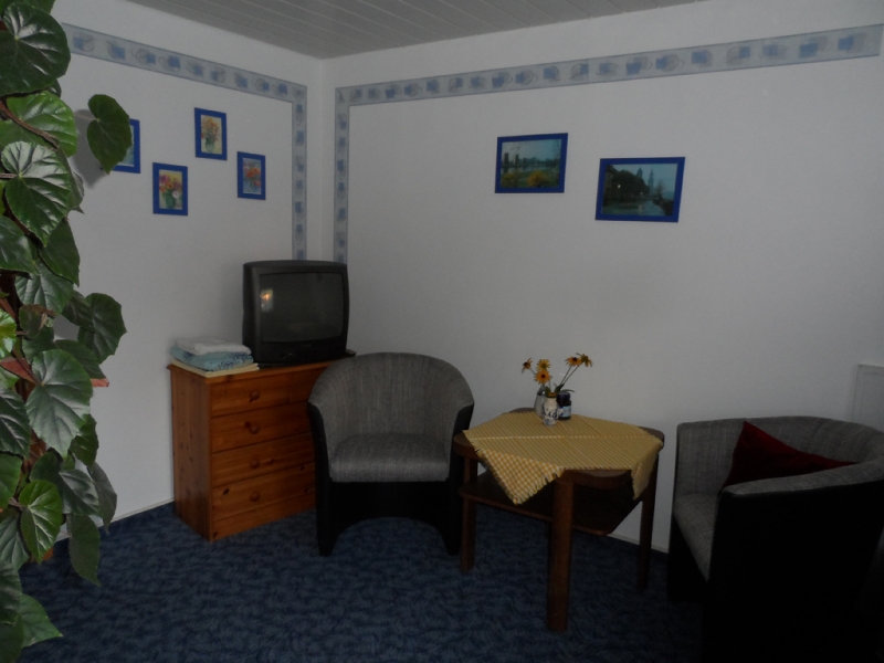 blaues Zimmer Sitzecke